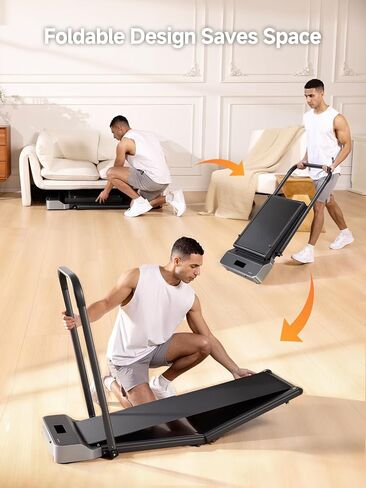 وسادة مشي قابلة للطي من WalkingPad مع شريط مقبض، جهاز مشي للمكتب المنزلي، جهاز مشي تحت المكتب مع تحكم متكيف في السرعة، تصميم مدمج للمساحات الصغيرة in Kuwait