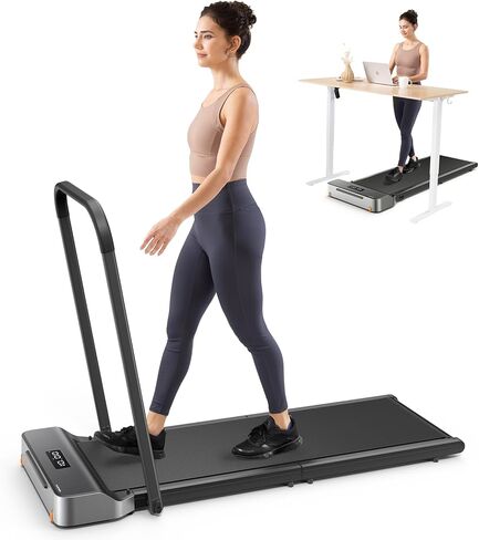 وسادة مشي قابلة للطي من WalkingPad مع شريط مقبض، جهاز مشي للمكتب المنزلي، جهاز مشي تحت المكتب مع تحكم متكيف في السرعة، تصميم مدمج للمساحات الصغيرة in Saudi Arabia