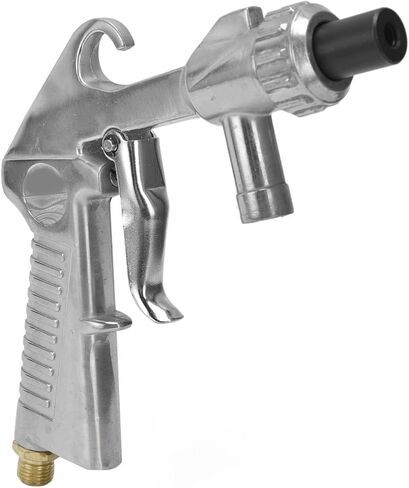 Industrial Pneumatic Sandblaster Gun Kit, Aluminum Iron Ceramic, Silver Black - Durable Multi Purpose Design, Rust Removal and Surface Refinishing Tool for Home and Workshop in Saudi Arabia