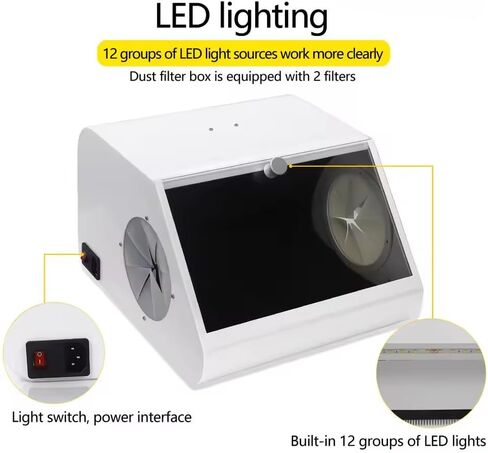 Dental Dust Collector Sandblasting Dust Box Lab Equipment Sandblaster Dentist Tools in Kuwait