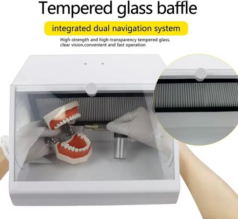 Dental Dust Collector Sandblasting Dust Box Lab Equipment Sandblaster Dentist Tools in Kuwait