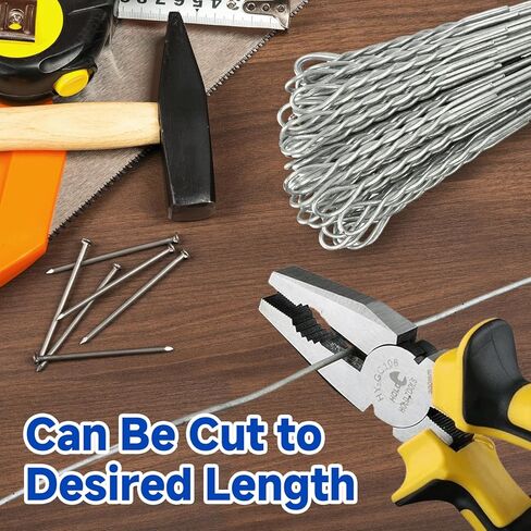 jxgzyy 100 Roll Bailing Wire 14 Gauge 14 ft Galvanized Steel Wire Single Loop Rope Bendable Baling Wire for Securing Packaging Cardboard Paper Textiles Plastics in Kuwait