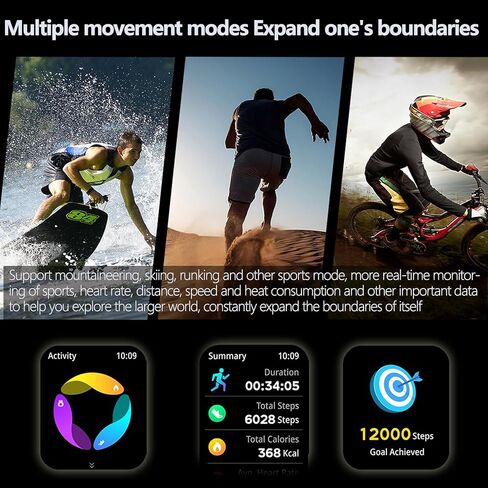 Military Smart Watch with Earbuds,iOS and Android Phones,Round 1.52 inch Full Touch Screen,Fitness Tracker,Answer/Make Call,Voice Recording,Sleep Monitor,Music Player in Saudi Arabia