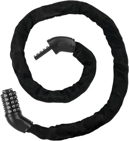 Ainiv Bike Lock, 2.62/3.28/4ft Long Heavy Duty Anti Theft Bike Chain Lock, 5 Digit Combination High Security Resettable Keyless Bicycle Locks for Bike, Motorcycle, Scooter, Gate, 6mm Thick, Black in Saudi Arabia