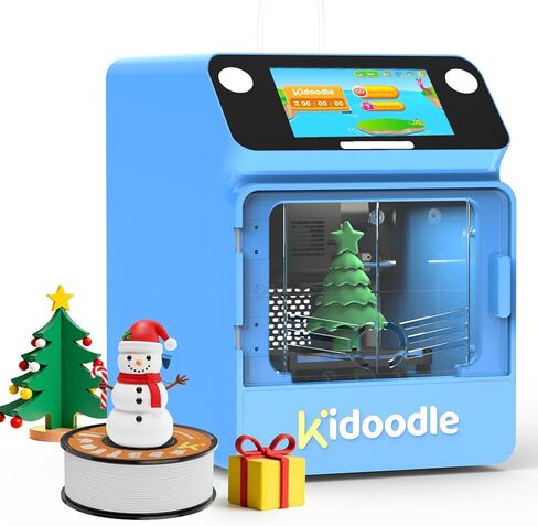 طابعة كيدودل ثلاثية الأبعاد للأطفال - طابعات ألعاب ثلاثية الأبعاد، مكتبة ألعاب ضخمة تحديث أسبوعي، واي فاي والتحكم في التطبيقات، سرعة طباعة أسرع تصل إلى 600 مم/ثانية، طابعة صغيرة ثلاثية الأبعاد للأطفال، آمنة للأطفال، سهلة الاستخدام in Kuwait
