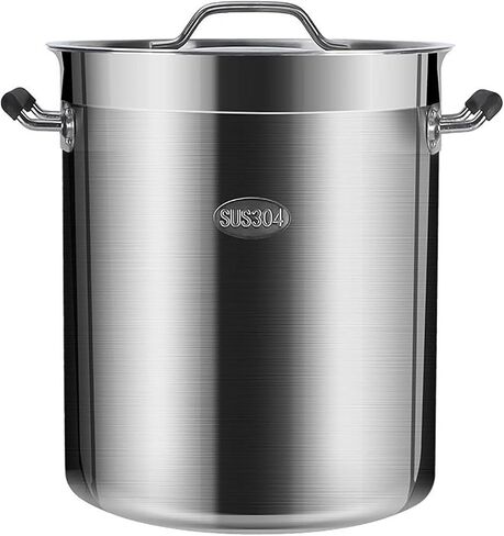 Soup Bucket/Commercial 304 Food Grade Stainless Steel Thickened brine Pot/Breakfast one-Piece Soup Pot Porridge Pot, 25cm in Saudi Arabia