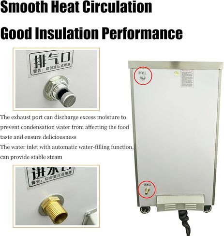 Commercial Electric Steaming Cabinet Intelligent Steamer Cabinet 12 Tray Commercial Electric Steamer Gas Multi-purpose Steam Warmer with 12 Trays for Cooking Food, 110V 12Kw in Kuwait