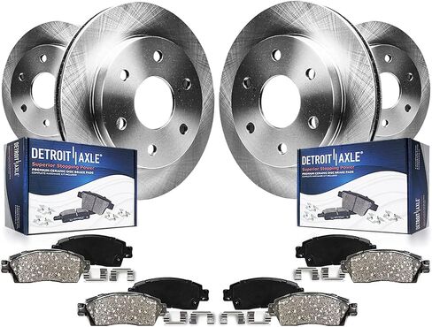Detroit Axle - مجموعة الفرامل ل Chevy Traverse Buick Enclave GMC Acadia Limited Outlook Front Discr Discor Brake Brake Palcs بديل: 12.80 "بوصة الأمامية و 13.03 بوصة الدوار الخلفي in Kuwait