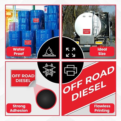 5 x Off Road Diesel Label Decal, 10 x 7 inch Vinyl for Fuel Sticker | Diesel Brothers Decal Self-adhesive, UV-resistant, Water-proof Decals in Saudi Arabia