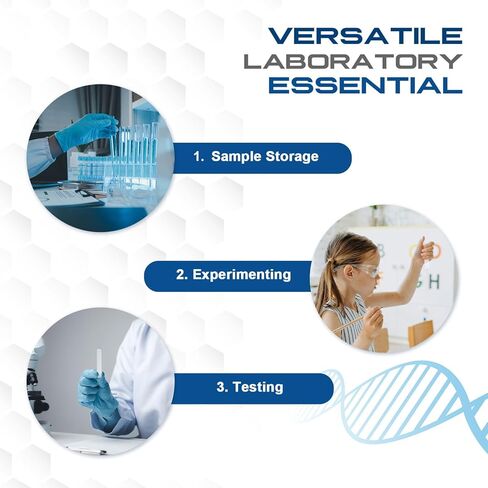 LabChoice Plastic Test Tubes - 1000 Count, 12x75mm Polysterene Test Tube for Centrifugation & Testing - Clear PS Material - Lab Equipment and Supplies in Saudi Arabia