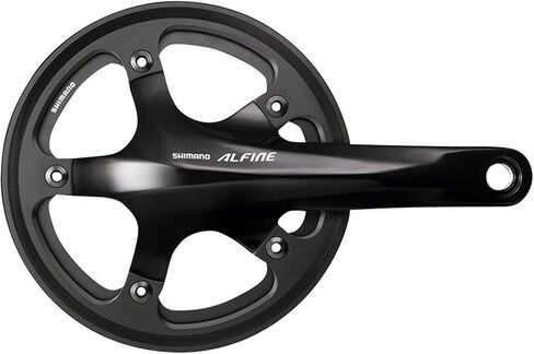 مجموعة كرنك دراجة Alfine Shimano ذات 9 سرعات مع واقي سلسلة - FC-S501 (أسود - 170 × 39T W/حلقة واحدة، W/CG، W/BB، BSA) in Saudi Arabia