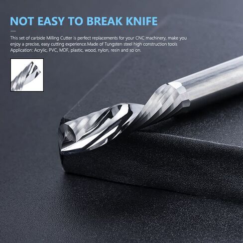 1pcs Single Flute Milling Cutter 3.175/4/5/6/8/10/12mm Shank Tungsten Carbide End Mill Spiral Bit Edged CNC Rotary Bits in Saudi Arabia