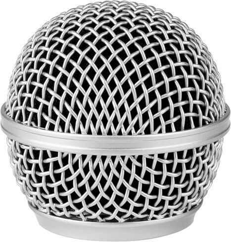 Talent DM-RG Silver Microphone Ball Head Mesh Grill for Shure SM58 BETA58 SM58LC SV100 RK143G PGX2 in Saudi Arabia