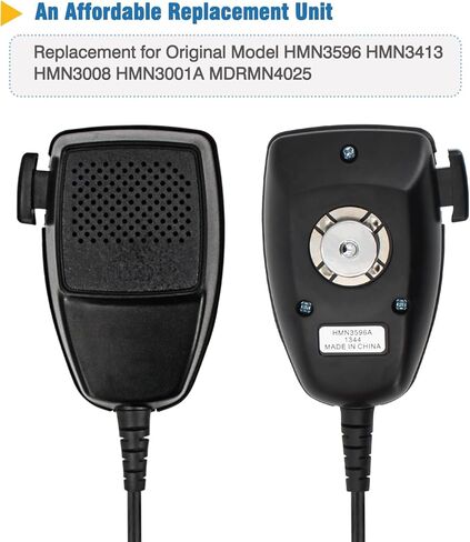 HMN3596A PMMN4090 8-Pin RJ45 Connector Handheld Speaker Mic Compatible with Motorola CM200 CM300 CDM1550 CDM750 CDM1250 PM400 GM300 GM338 GM950 M1225 XPR2500 Radio with Mic Hanger in Saudi Arabia