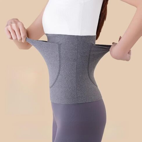 Women's Thermal Waist Belt With Velvet Pocket for Heat Pack, Winter Abdomen Warmer and Waist Protection for Home Outdoor in Saudi Arabia