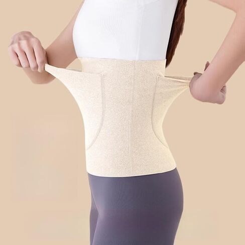 Women's Thermal Waist Belt With Velvet Pocket for Heat Pack, Winter Abdomen Warmer and Waist Protection for Home Outdoor in Saudi Arabia