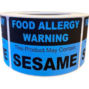 Food Allergy Warning Labels – This Product May Contain Dairy, 2.5 x 3.5 Inch Rectangle Stickers, 500 Total Labels Per Roll for Food Packaging, Restaurants, Catering, and Retail – Made in The USA in Saudi Arabia