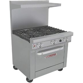 Southbend 4366D Range, 36" Wide, 3 Star Saute Burners Front (33,000 Btu), and 2 in Saudi Arabia