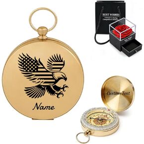 Custom Compass with Text Personalized Engraved Brass Compass Gift for Men Husbands Boyfriends Groomsmen Sons Ideal for Father's Day ChristmasGraduation Season in Saudi Arabia