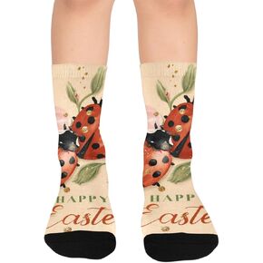 جوارب ربيعية غريبة الأطوار للتنزه سيرًا على الأقدام لعيد الفصح - جوارب شتوية حرارية سميكة دافئة للأولاد والبنات للمدرسة، والارتداء اليومي والأنشطة الخارجية in Kuwait