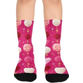 جوارب رومانسية بوم بوم للمشي لمسافات طويلة - جوارب شتوية حرارية سميكة دافئة للأطفال الصغار للأولاد والبنات للمدرسة، والارتداء اليومي والأنشطة الخارجية in Kuwait