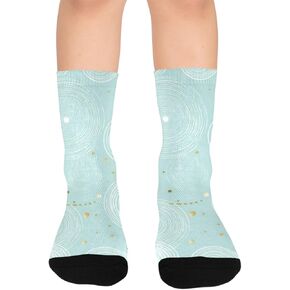 جوارب التنزه سيرًا على الأقدام بتصميم حلقة باستيل - جوارب شتوية حرارية سميكة دافئة للأولاد والبنات الصغار للمدرسة، والارتداء اليومي والأنشطة الخارجية in Kuwait