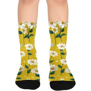 جوارب Sunny Daisy Bloom للمشي لمسافات طويلة - جوارب شتوية حرارية سميكة دافئة للأطفال الصغار للأولاد والبنات للمدرسة، والارتداء اليومي والأنشطة الخارجية in Kuwait