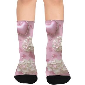 جوارب Blossom Pink Bow للمشي لمسافات طويلة - جوارب شتوية حرارية سميكة دافئة للأطفال الصغار للأولاد والبنات للمدرسة، والارتداء اليومي والأنشطة الخارجية in Kuwait