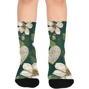 جوارب Magnolia White Heart Spring للتنزه سيرًا على الأقدام - جوارب شتوية حرارية سميكة دافئة للأطفال الصغار للأولاد والبنات للمدرسة، والارتداء اليومي والأنشطة الخارجية in Kuwait