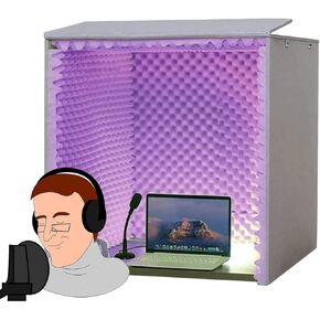 Sound Proofing Panels Small Portable Vocal Recording Booth, Sound Proof Panels for Walls, for conferences and broadcasts,Micro for Recording Studio, Home, Offices,Purple in Saudi Arabia