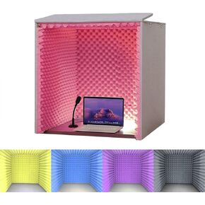 Sound Proof Foam, Sound Proof Booth, Portable Soundproof Booth, Recording Booth for Home Studio, Foldable Assembly Type, Conference, Broadcasting Microphone soundproof, 80 * 8,Red in Kuwait