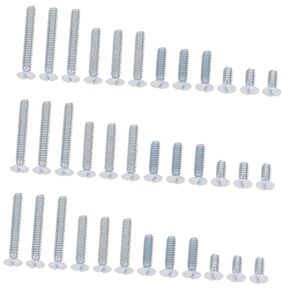100pcs Outlet Cover Screws Flat Head Thread Fasteners for Switch Plates Electrical Panels Lighting Fixtures Clean Aesthetic Versatile Use in Kuwait