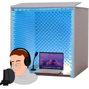 Sound Proofing Panels Small Portable Vocal Recording Booth, Sound Proof Panels for Walls, for conferences and broadcasts,Micro for Recording Studio, Home, Offices,Blue in Kuwait