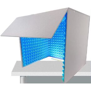 Portable Vocal Booth,Sound Booth,Desktop Soundproof Cover,self Made Sound Recording Studio Equipment,Microphone Isolation Absorbing Shield,for Studio Desk,Recording Booth, Pod,Dark Blue in Kuwait