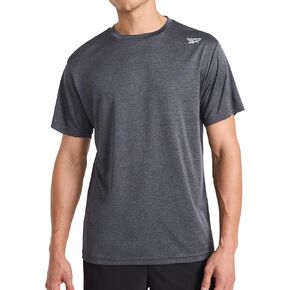 Reebok Men's Small Logo Short Sleeve Crewneck T-Shirt, Standard Fit, Breathable Lightweight Stretch Knit Fabric in Kuwait
