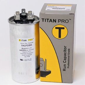 Titan Pro TRCFD355 35+5 Round Dual Motor Run Capacitor. 35/5 MFD/UF 440/370 Volts HVAC A/C AIR Conditioner Packard in Kuwait