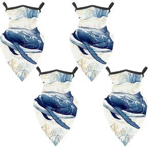 4 Pieces Whale Balaclava Ski Mask, Motorcycle UV Protector Scarf, Summer Cooling Neck Gaiter for Men/Women in Kuwait