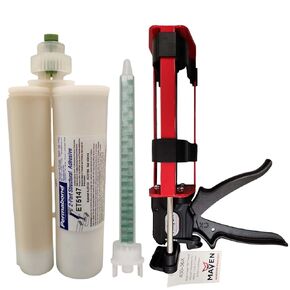 Permabond ET5147 Food Grade Epoxy Adhesive, Two-Part Bonding Kit, 40-60 Min Set Time, Off White (Cartridge + Nozzle, 400ML) in Kuwait