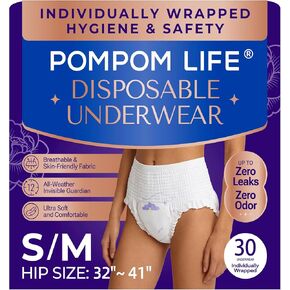 ملابس داخلية للنساء مخصصة لعلاج سلس البول، مغلفة بشكل فردي | حفاضات للكبار ناعمة ومسامية للنساء مقاس كبير طوال الليل | ملابس داخلية بعد الولادة للاستخدام مرة واحدة للنساء أثناء السفر وأساسيات ما بعد الولادة in Kuwait