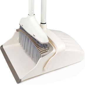 مجموعة مكنسة ومجرفة للتنظيف - مكنسة مع مجموعة مجارف كومبو، مقبض طويل 61 بوصة، وعاء غبار بمقبض، وعاء غبار المطبخ وفرشاة للاستخدام الداخلي والخارجي في المكتب. in Kuwait