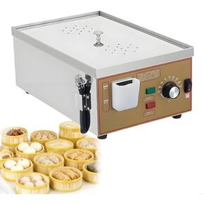 Commercial Electric Steamed Bun Machine - 2/4/6-Hole Food Steamer with Dry Burning Alarm, Adjustable 30-110℃ Temperature Control for Breakfast Shop, Restaurant Use in Saudi Arabia