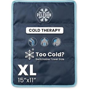 Pelegon Ice Packs for Injuries Reusable XL (11" x 15") Ice Pack for Knee, Reusable Gel Ice Pack for Back, Large Flexible Cold Pack for Shoulder, Hip & Neck, Soft Fabric Side, Leakproof Design - 1 Pack in Saudi Arabia