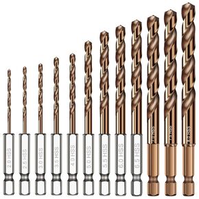 مجموعة لقم مثقاب مترية من الكوبالت السداسية، 12 قطعة (2، 2.5، 3، 3.5، 4، 5، 5.5، 6، 6.5، 7، 7.5، 8 مم)، لقم مفكات فولاذية عالية السرعة للمعادن والفولاذ والخشب والبلاستيك وسبائك الألومنيوم in Kuwait