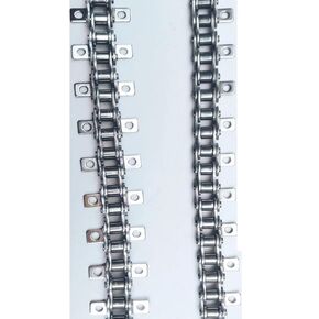 1 قطعة 08B 304 الفولاذ المقاوم للصدأ مزدوج بيند الأذن محرك سلسلة الأسطوانة الصناعية لنقل الناقل 12.7 مللي متر الملعب 1.5 متر (2 آذان 1 حفرة) in Kuwait