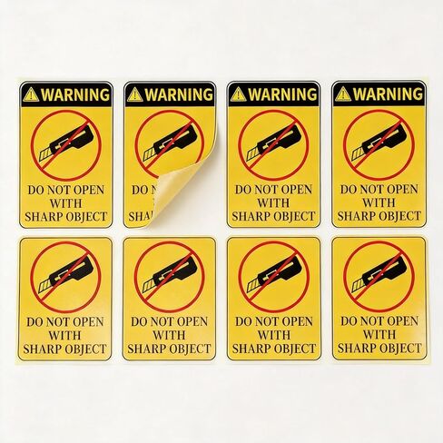 80 PCS Do Not Open with Sharp Object Industrial Warning Labels, Self-Adhesive Special Handling Shipping Pallet Caution Stickers for Shipping, Handling, Packing, Moving, 2x3 Inch in Saudi Arabia