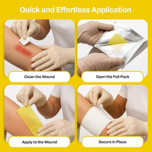 ضمادة زيروفورم بترولاتوم الطبية من AWD - وسادة شاش غير ملتصقة - رقعة شاش شبكية دقيقة معقمة - لوازم الرعاية الصحية للعناية بالجروح والحروق والتمزقات ومساعد ترقيع الجلد (صندوق من 25) (4 × 4 بوصات) in Kuwait