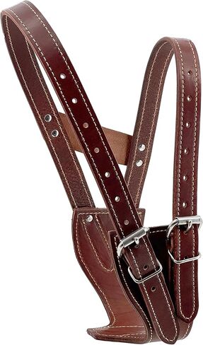 Jeereal Durable Leather Cribbing Strap Prevention for Horses, Dare Cribbing Control Collar,Fully Reversible Adjustable Fit with Stainless Steel Buckles in Saudi Arabia