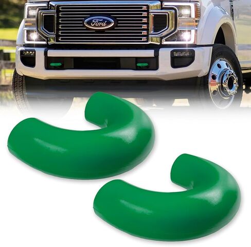 RECON - Fits 17-23 Super Duty F250 F350 F450 F550 F650 Tow Hook Covers 2-Piece Set of 100% Silicone Rubber Covers Heavy Duty Rugged Durability Unique Style Protection (Black) in Saudi Arabia