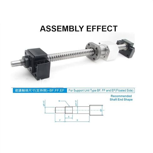 EK20+EF20 Screw Support Bracket Fixed Bracket Linear Bearing EKEF20/EK20/FK20 for Ball Screw SFU2505/2510/2525 in Saudi Arabia