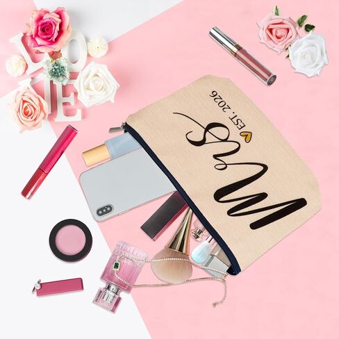 ancpeany Wedding Bridal Shower Gifts for Bride To Be 2025, Future Mrs Makeup Bag, Bachelorette Party favors Accessories, Wifey Engagement Gifts for Women, Small Cosmetic Travel Pouch in Kuwait